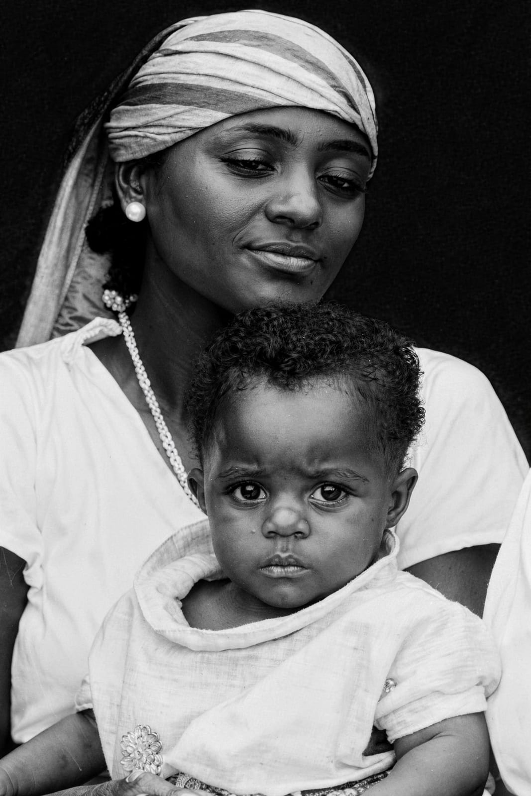 ChuMedia photo restoration — black and white portrait
